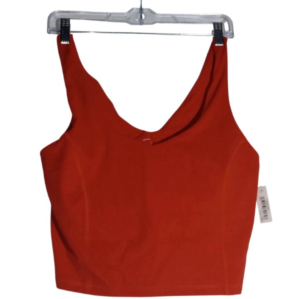 NWT Amazon Essentials Bright Red FormFlex Crop Tank Bra L